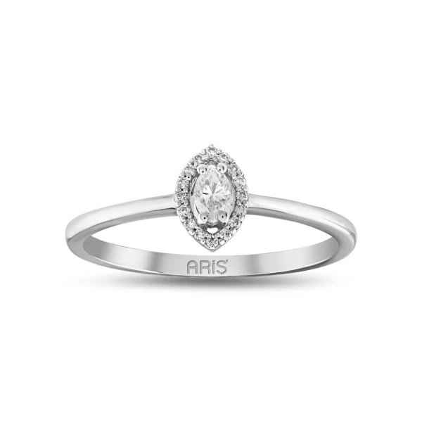 0,10 Karat Diamant Fantasie Markisen Ring