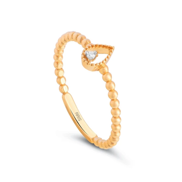 Diamant Tropfen Trend Ring