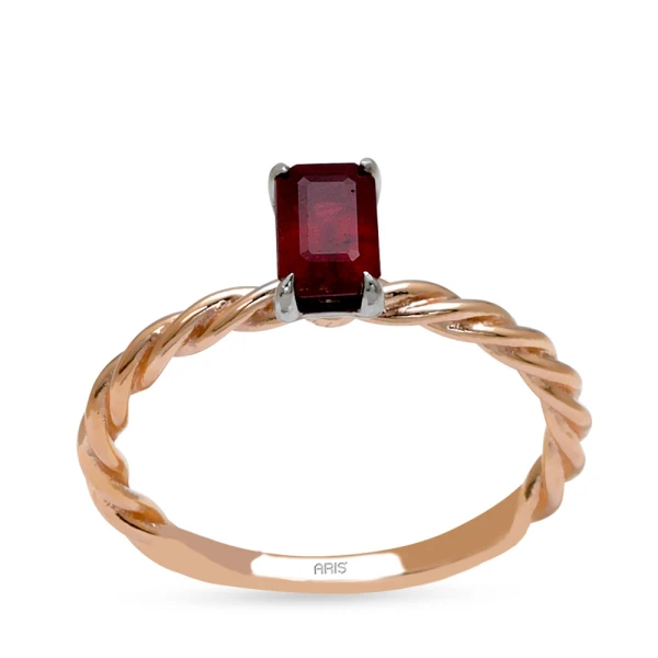 Solitär Rubin Gold Ring