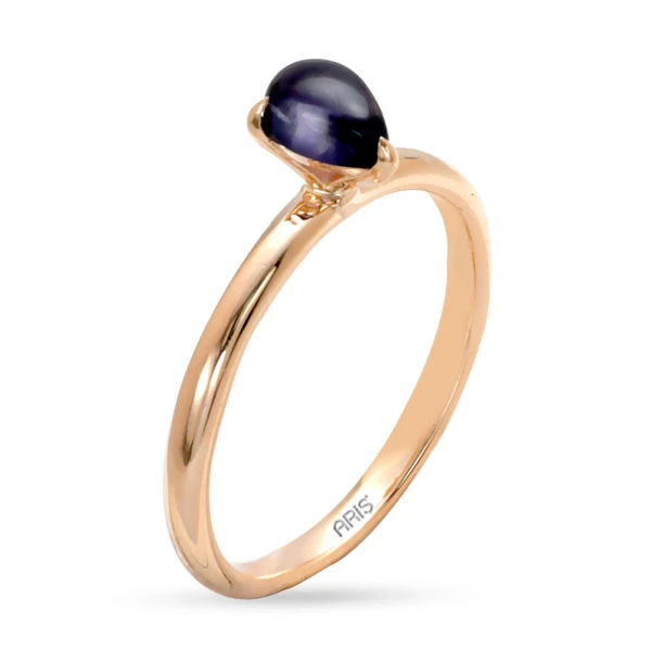 Bunter Stein Tropfen Gold Ring