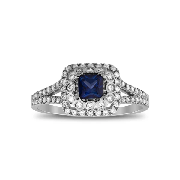 1,09 Karat Diamant Saphir Ring