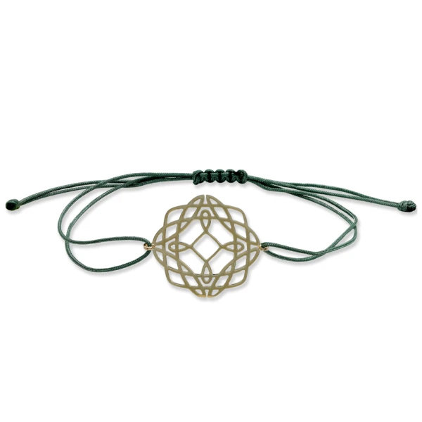 Keltische Fülle Symbol Gold Armband (Quaternary Knot)