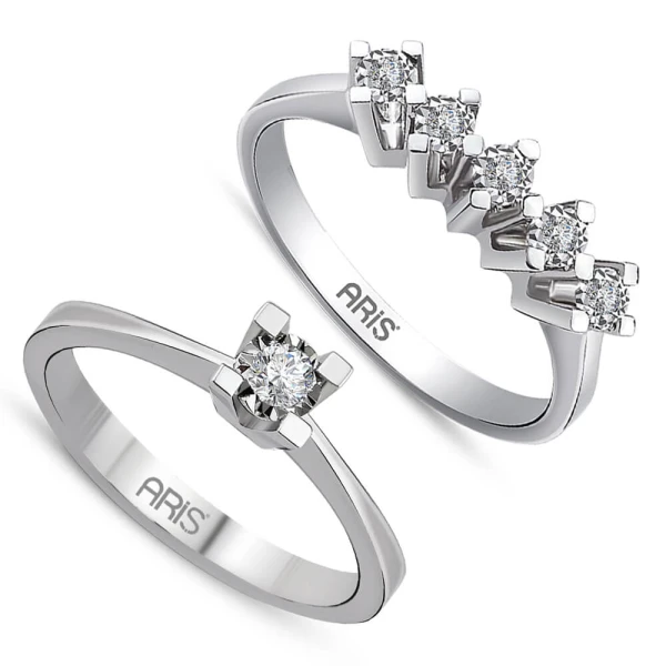 Diamant Miracle Solitärring & Fünfstein Ringe