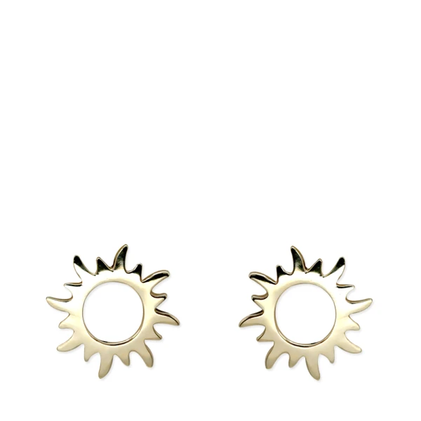 Sonnen Symbol Gold Ohrringe