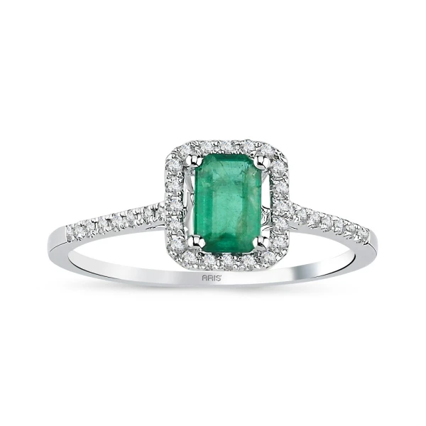 Diamant Smaragd Ring