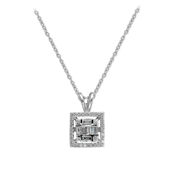 Diamant Fantasie Baguette Halskette