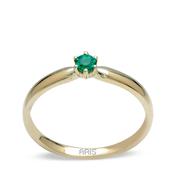 0,30 Karat Smaragd Solitärring