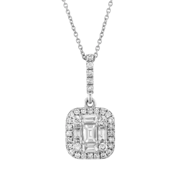 Diamant Fantasie Baguette Halskette