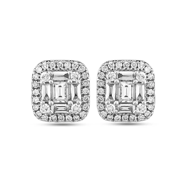 Diamant Fantasie Baguette Ohrringe