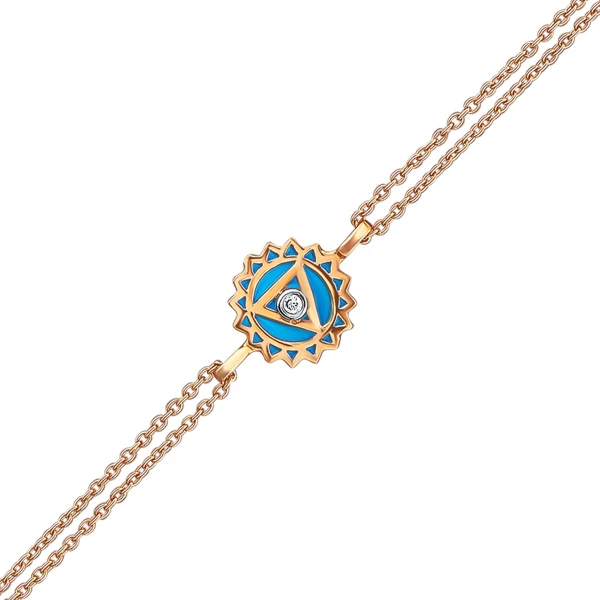 Diamant Hals Chakra (Vısshıddha) Armband