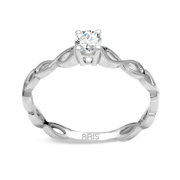 0,20 Karat Diamant Unendlichkeit Symbol Solitärring