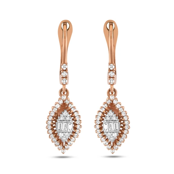 Diamant Markiz Baguette Schnitt Ohrringe