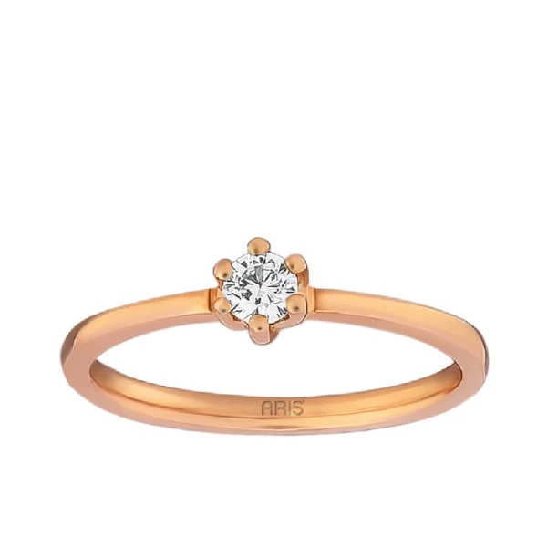 0,13 Karat Diamant Solitärring Ancona
