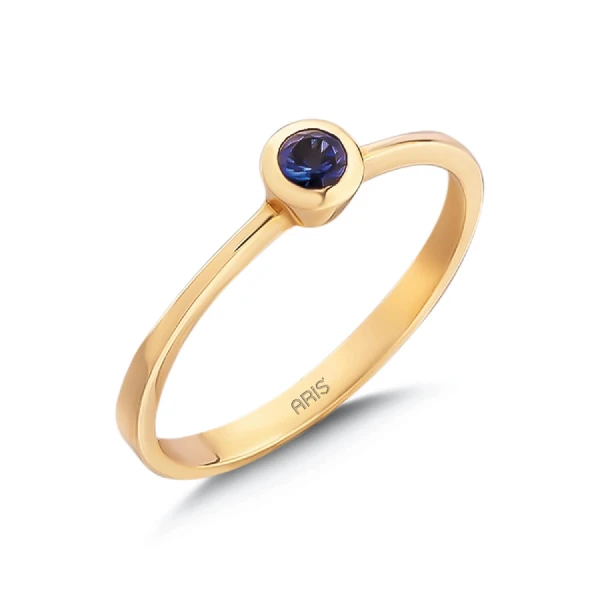 0,14 Karat Saphir Solitärring