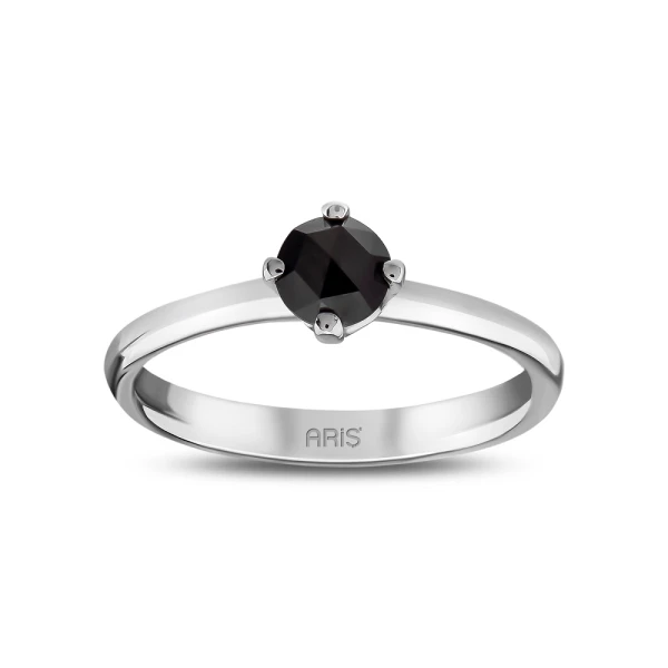 Schwarzer Diamant Solitärring