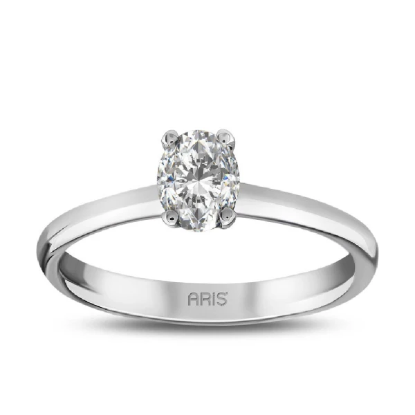 0,50 Karat Ovalschliff Diamant-Solitärring