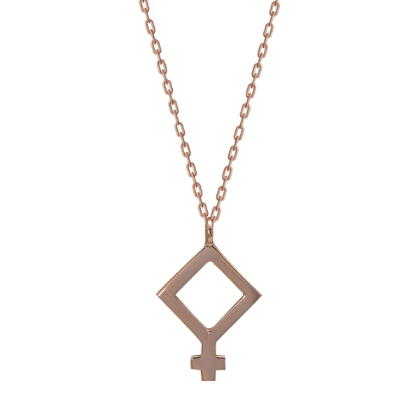 Pallas Symbol Gold Halskette