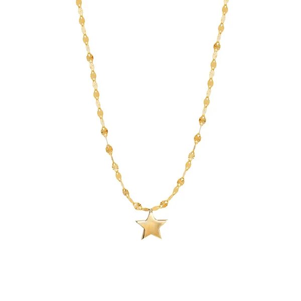 Gold Boomerang Stern Italienische Halskette