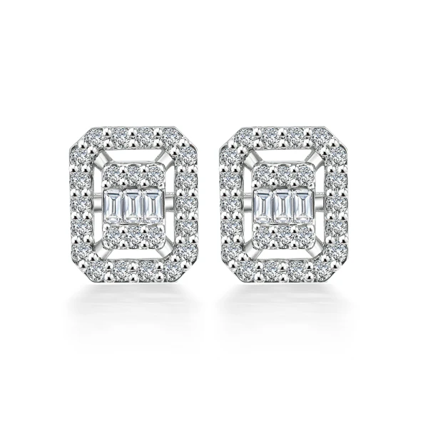 Diamant Baguette Ohrringe