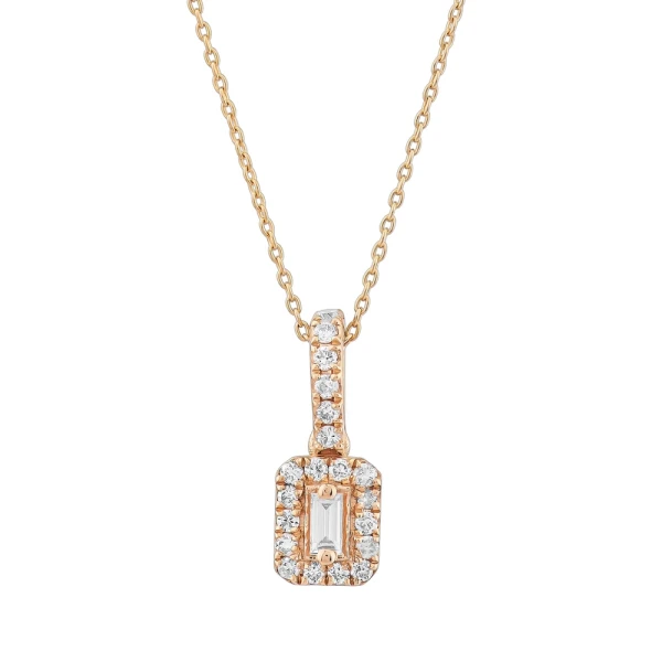 Diamant Baguette Halskette