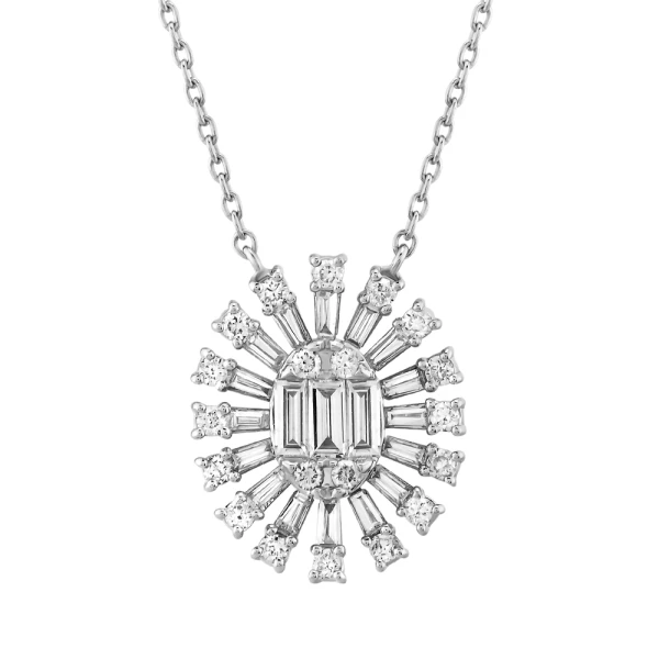 Diamant Baguette Halskette