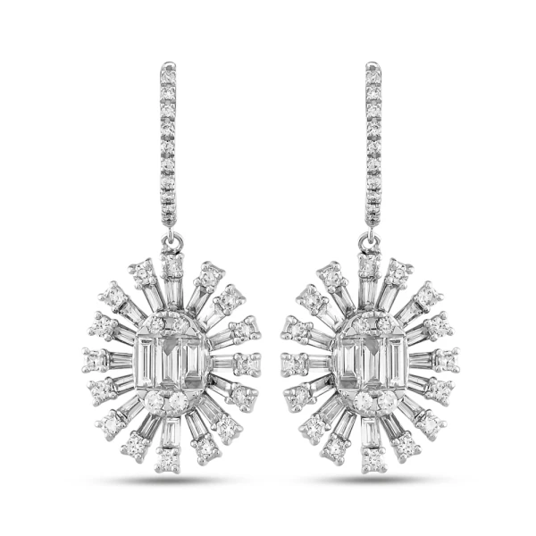 Diamant Baguette Ohrringe