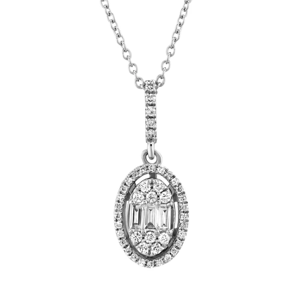 Diamant Baguette Halskette
