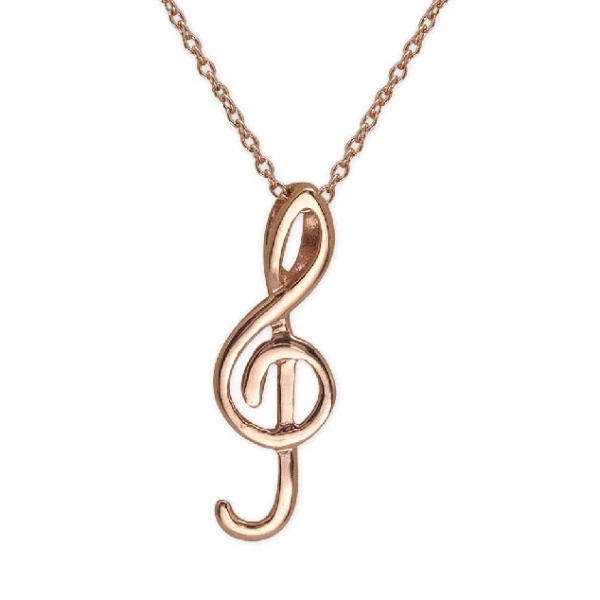 Musiknoten Symbol Gold Halskette