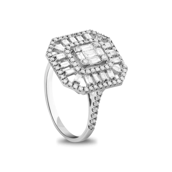 Diamant Fantasie Baguette Ring