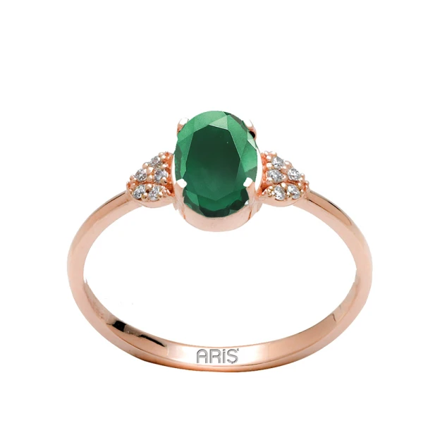 Diamant Oval Smaragd Ring