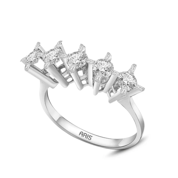 Diamant Baguette 5-Steine Ring