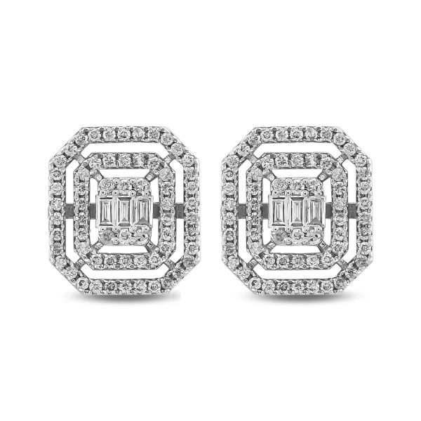 Diamant Baguette Ohrring