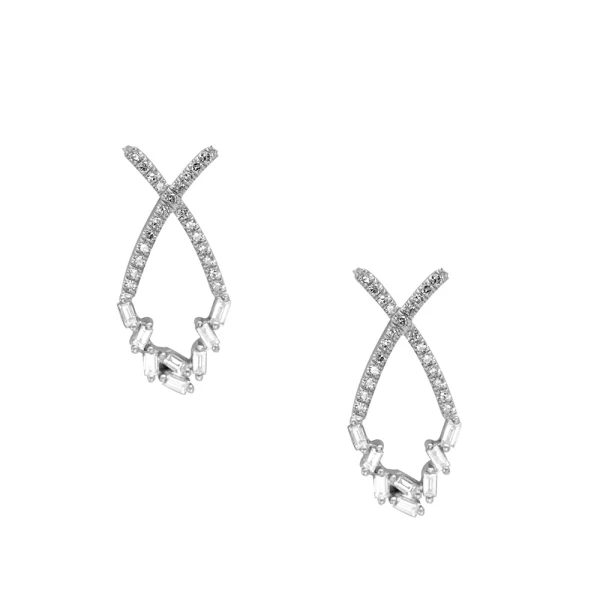 Diamant Baguette Ohrring