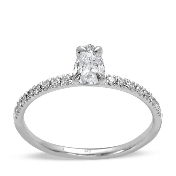 Diamant Tropfen Solitärring Ring