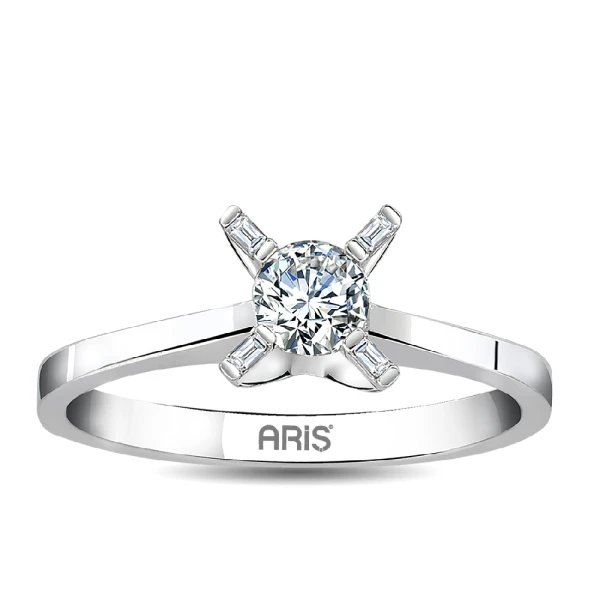 0,24 Karat Diamant Baguette Solitärring Ring