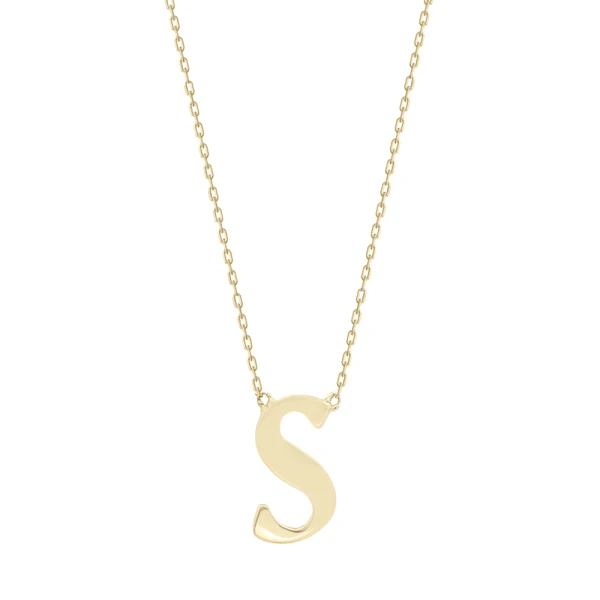 Gold S Buchstabe Halskette