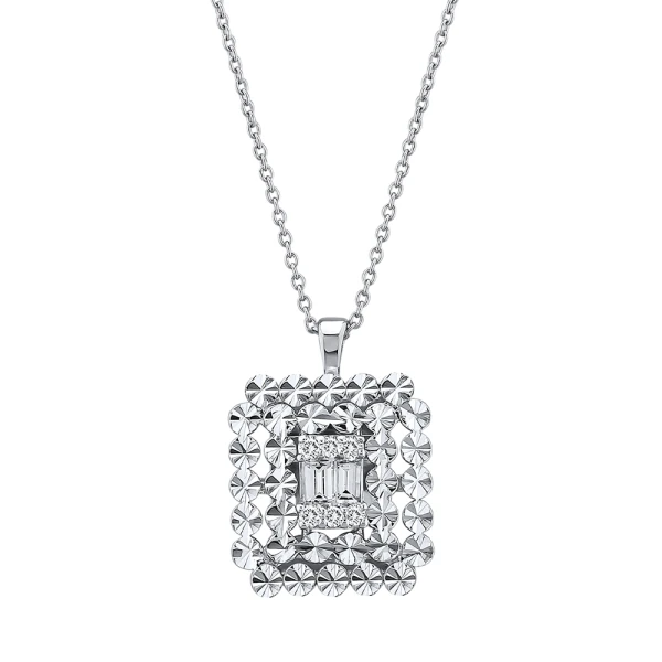 Diamant Fantasie Baguette Halskette