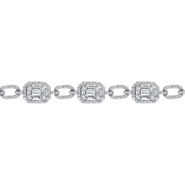 Diamant Fantasie Baguette Armband