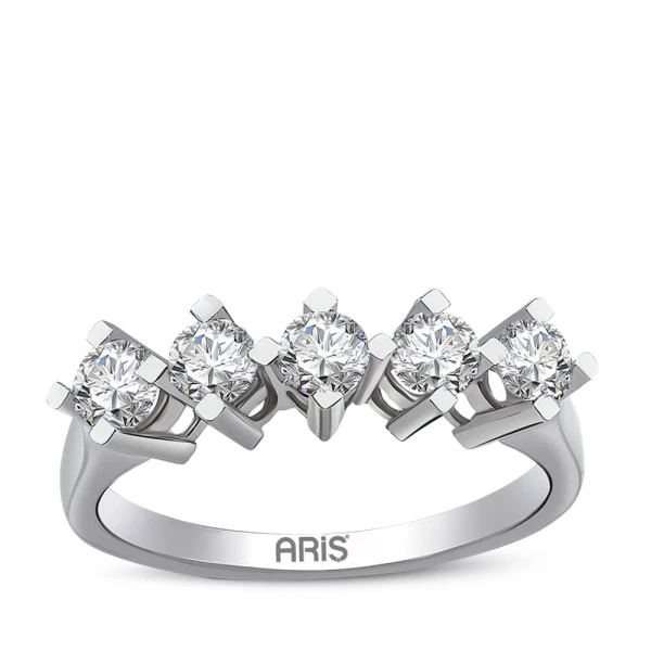 0,60 Karat Diamant Fünfstein Ring