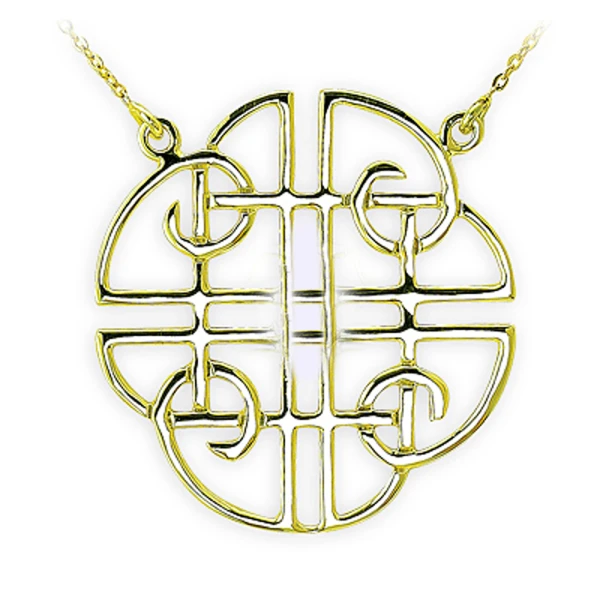 Keltische Symbole - Nazar Amulett (Schildknoten) Goldkette