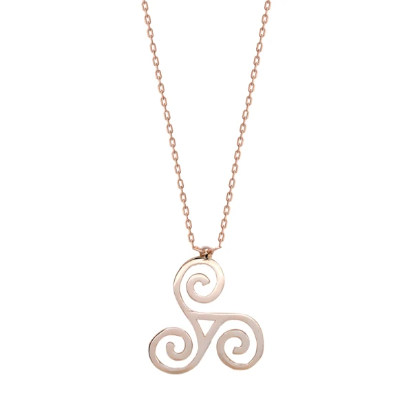 Keltische Symbole Freundschaftssymbol (Triskele) Goldkette