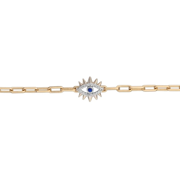Diamant Saphir Augen Armband