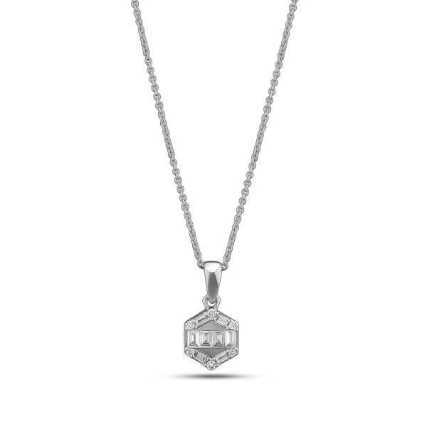 Diamant Baguette Halskette