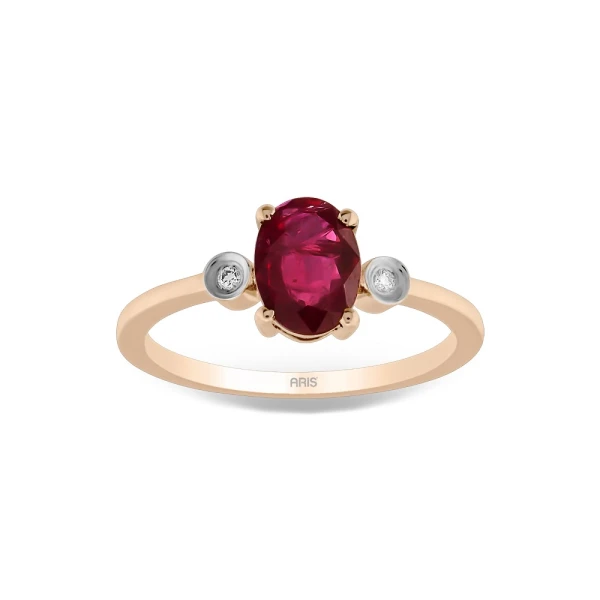 Diamant Oval Rubin Ring
