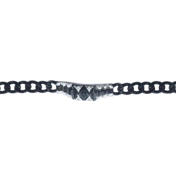 Schwarzes Diamant Herrenarmband