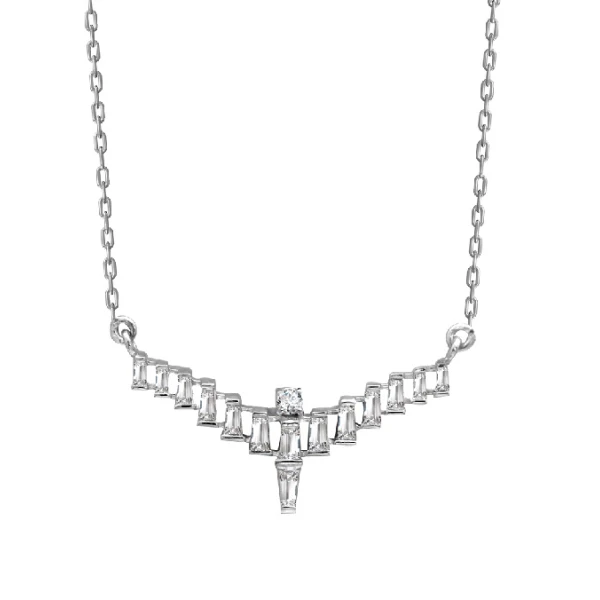 Diamant Baguette Halskette