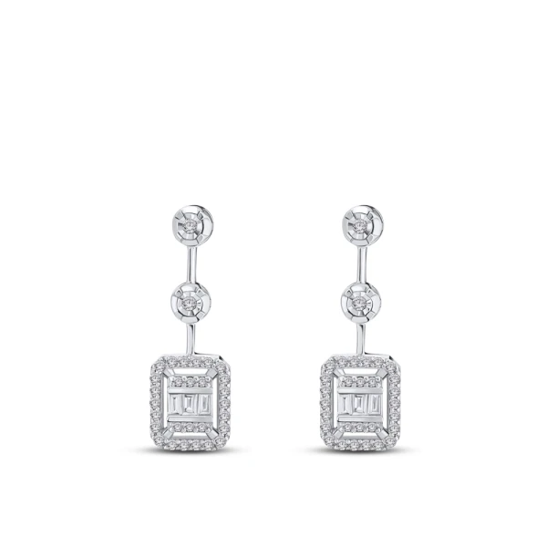 Diamant Baguette Ohrringe