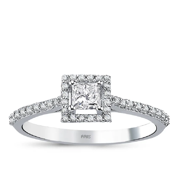 0,55 Karat Diamant Prinzess Solitärring