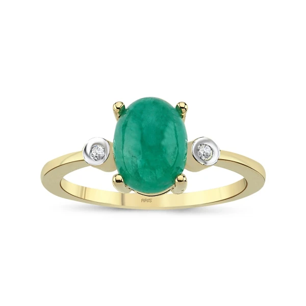 Diamant Oval Smaragd Ring