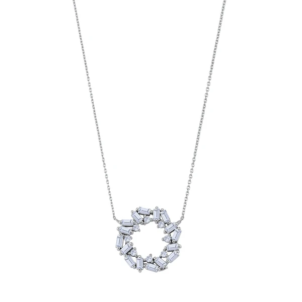 Diamant Baguette Halskette